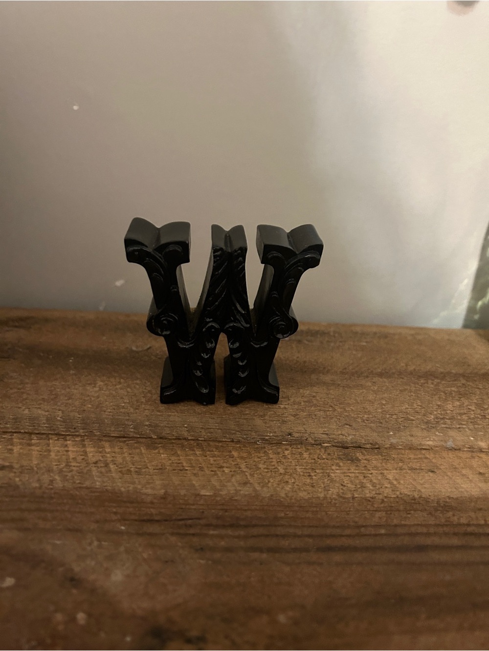 Black Decorative Letter “W” decor